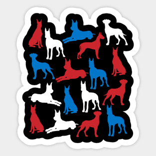 Patriotic Great Danes Dog America Flag 4Th Of July Sticker